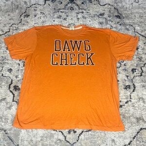 Homage Dawg Check T-Shirt XXL Orange Graphic Tee Ohio Made